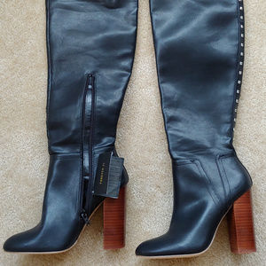 Forever 21 black studded boots